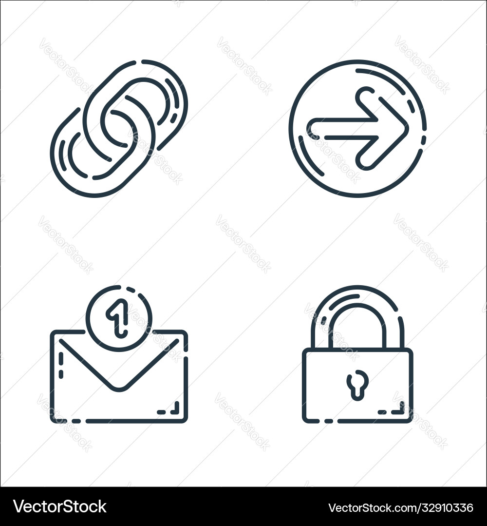User interface line icons linear set quality User interface line icons linear set quality vector image