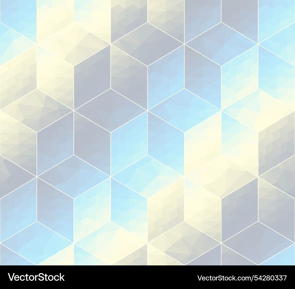 Abstract cubes pattern blurred background vector image