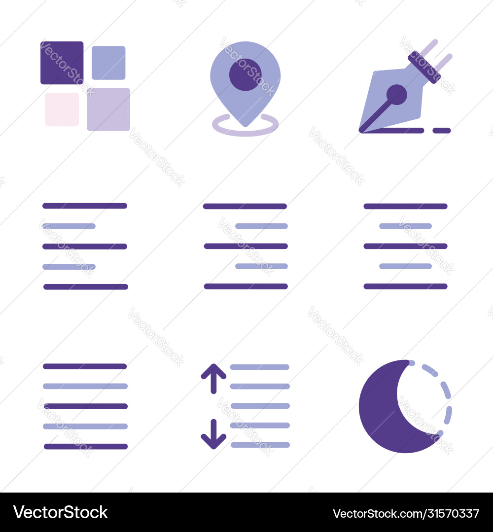 Basic user interface icon set outline include Basic user interface icon set outline include vector image