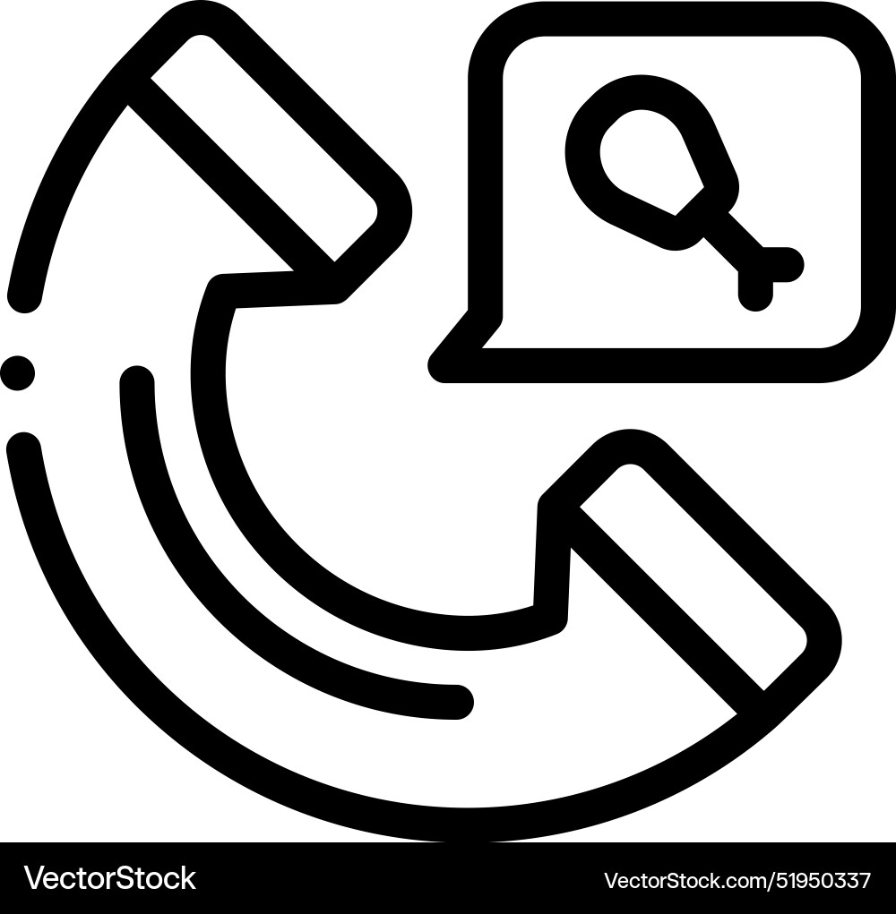 Call order icon thin linear style design isolated Call order icon thin linear style design isolated vector image