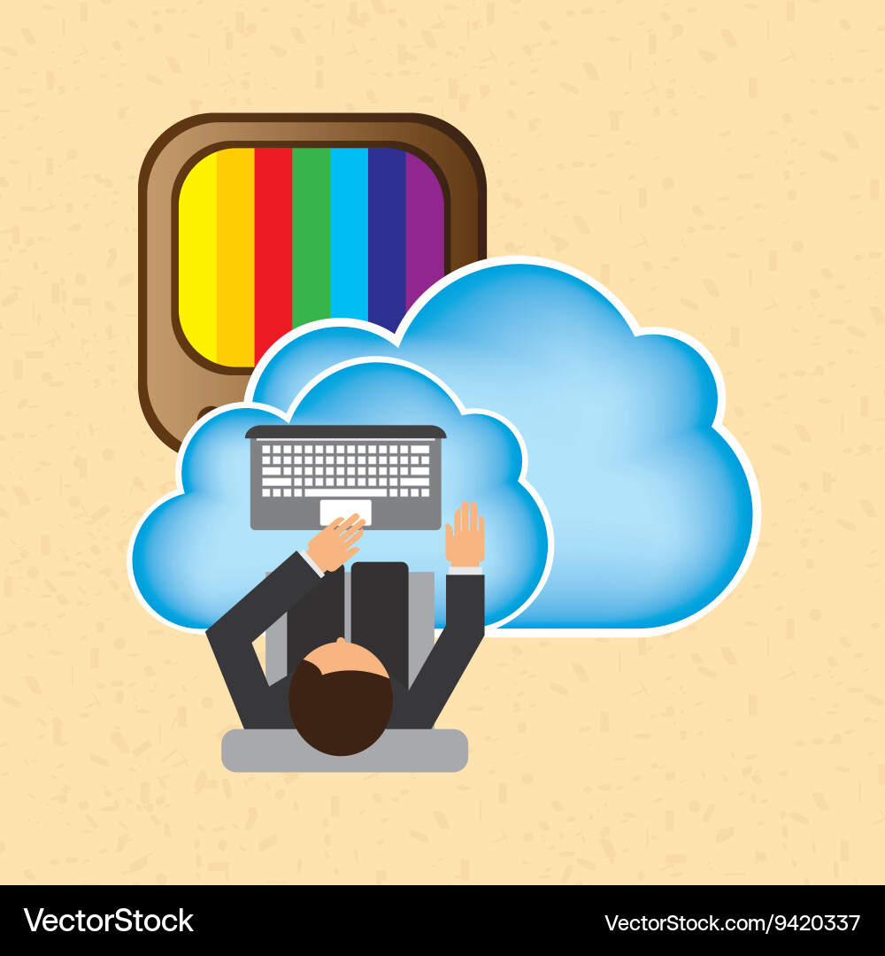 Cloud computing design Vector Image