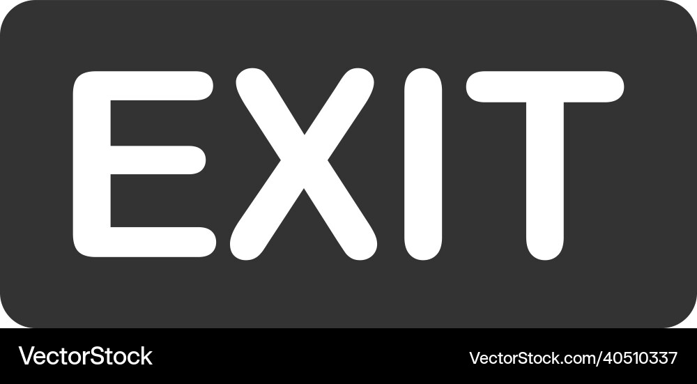 Exit icon design vector image