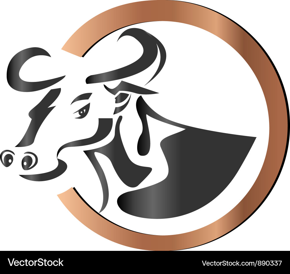 Farm Cow Logo - Rustic Style vector image