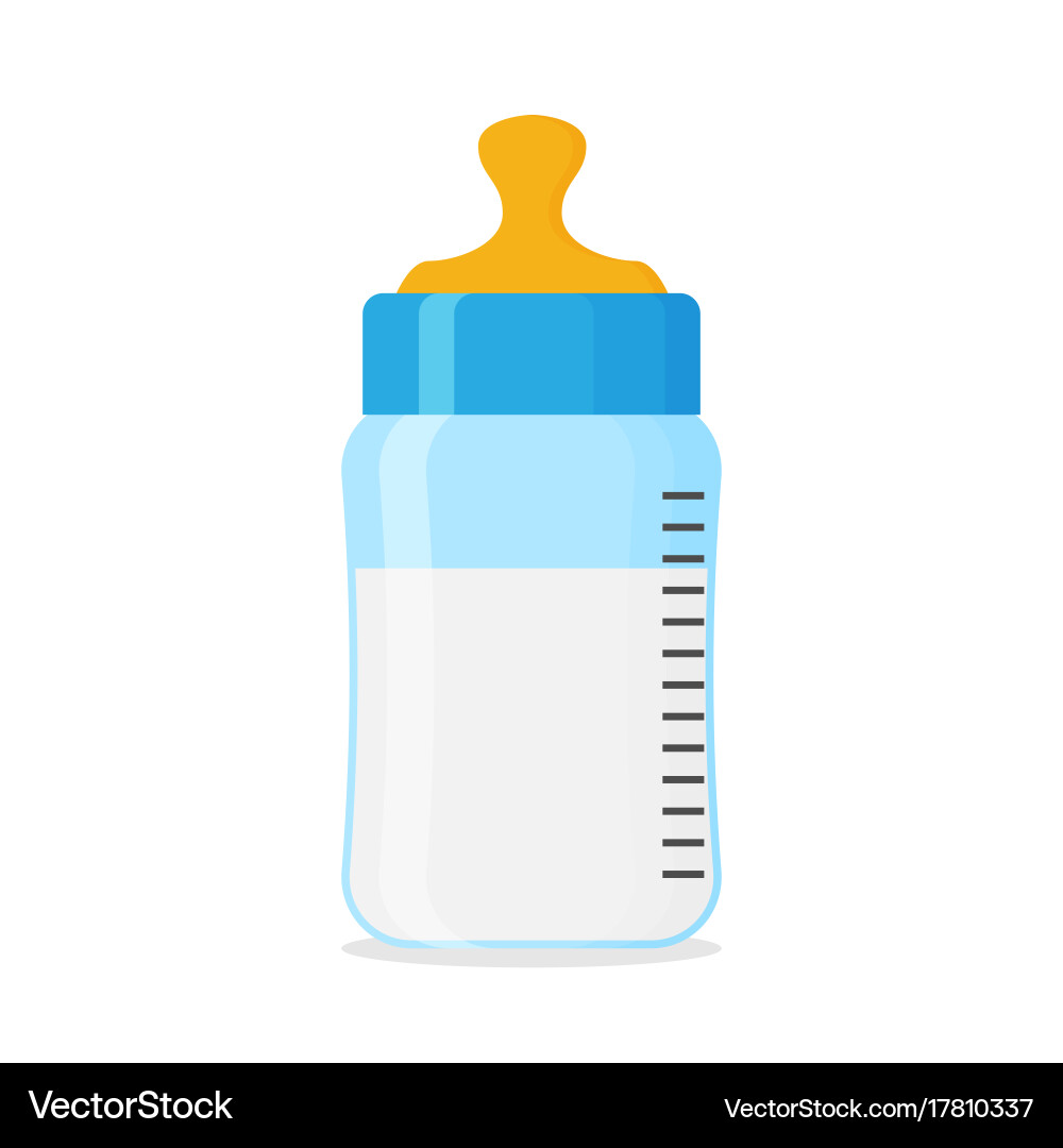 Feeding bottle flat icon Royalty Free Vector Image
