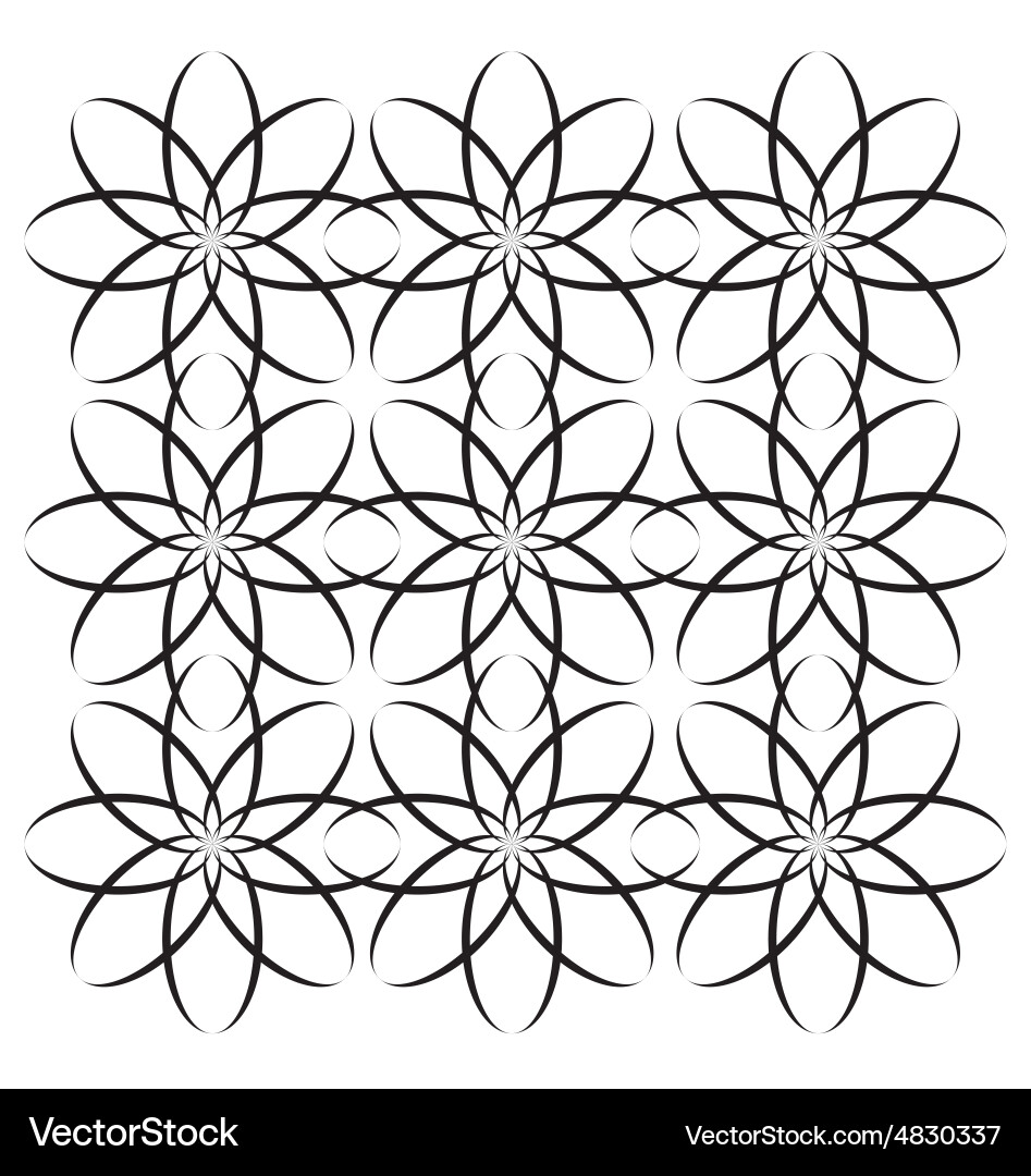 Floral Block Pattern vector image