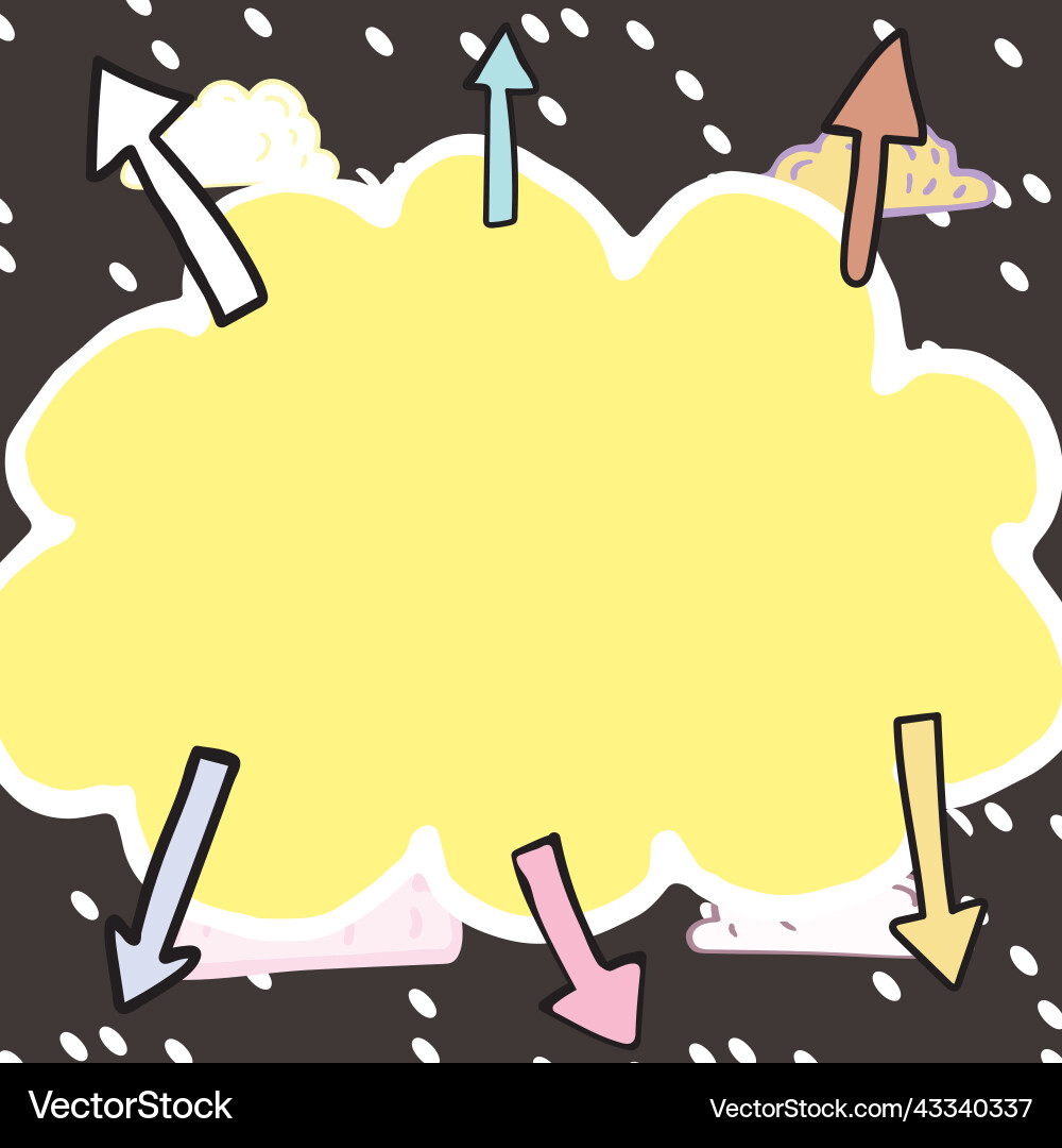 Important messages written in shape of cloud Vector Image