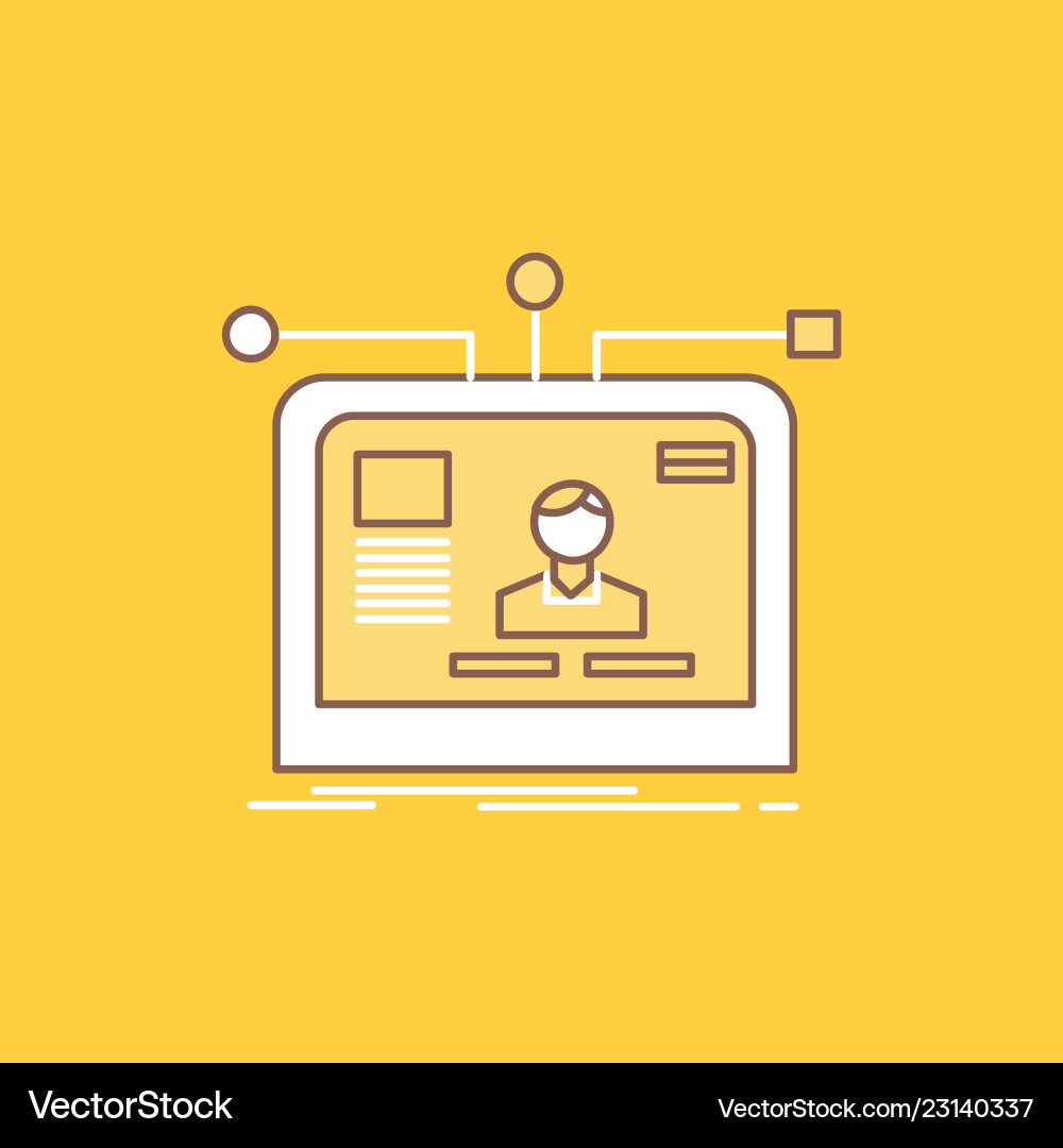 Interface website user layout design flat line Interface website user layout design flat line Vector Image