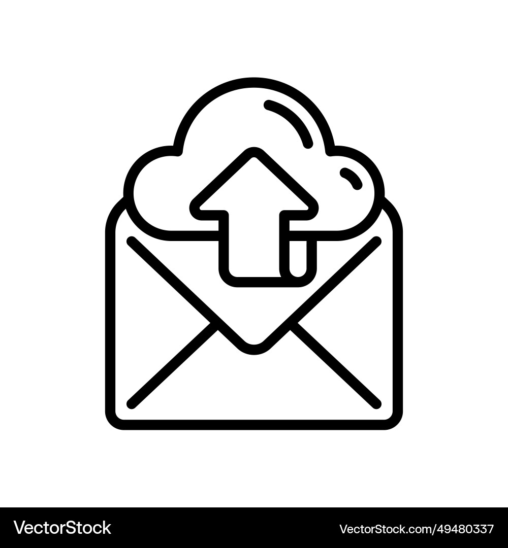 Line icon design of read or open email with notif Line icon design of read or open email with notif vector image