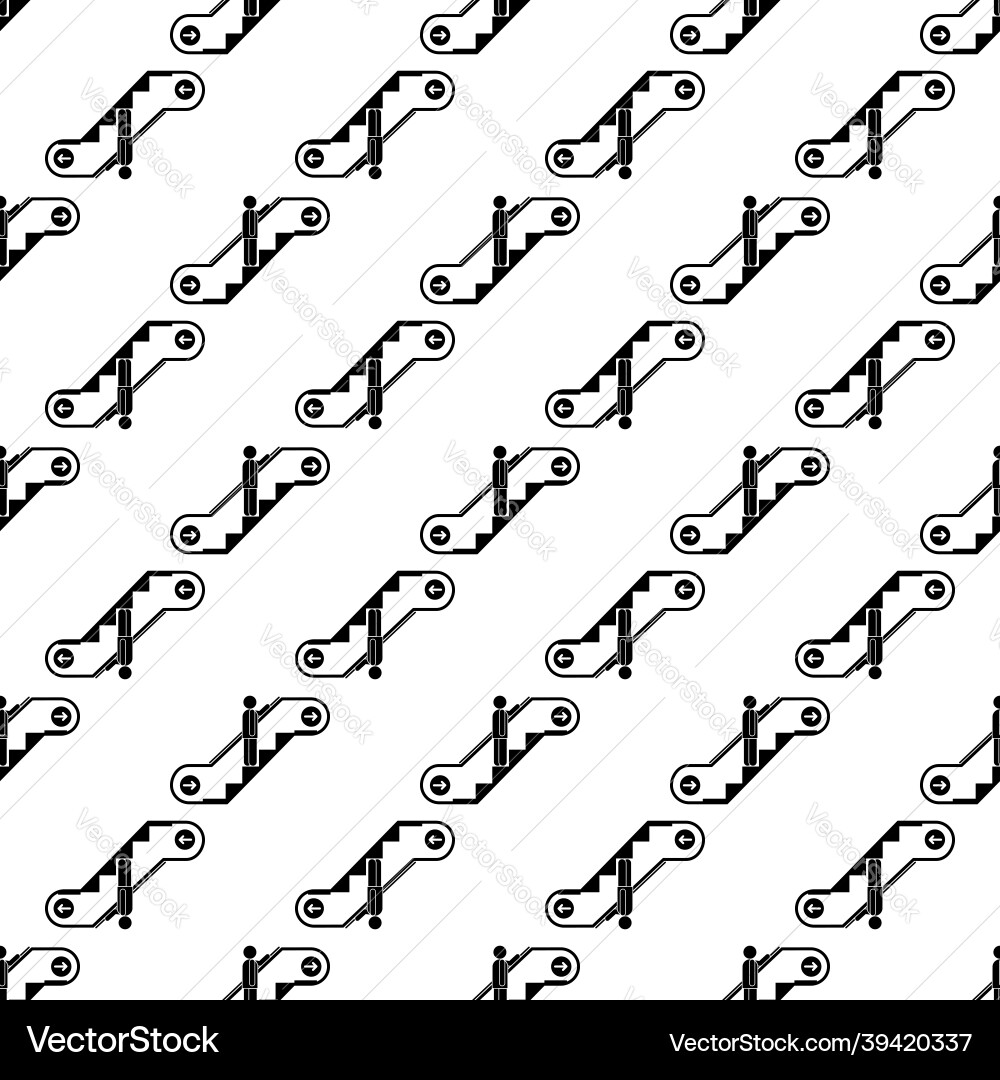 Man escalator up pattern seamless Man escalator up pattern seamless vector image