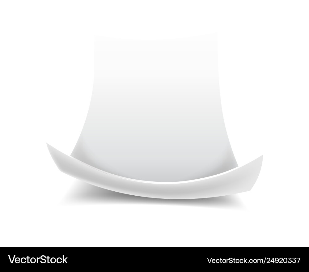 Scroll empty or blank paper sheet with curled edge Scroll empty or blank paper sheet with curled edge vector image