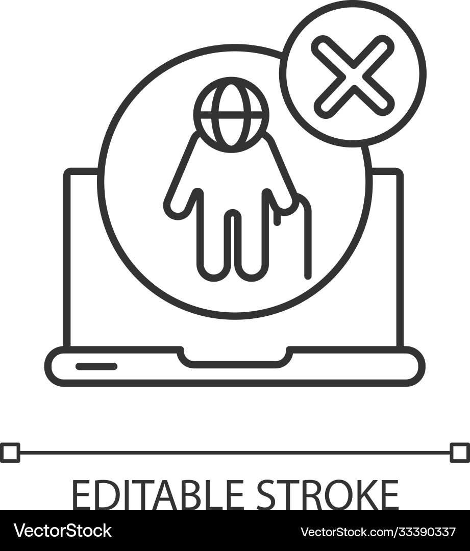 Version not supported linear icon Version not supported linear icon vector image