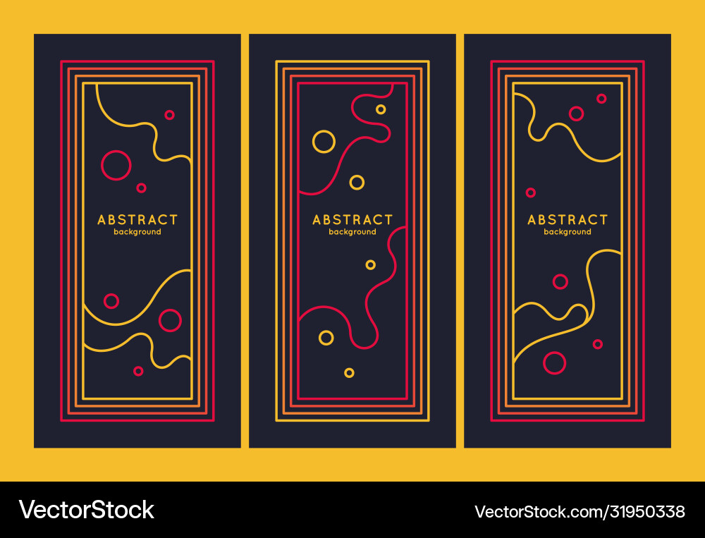 A set modern backgrounds with abstract elements Vector Image