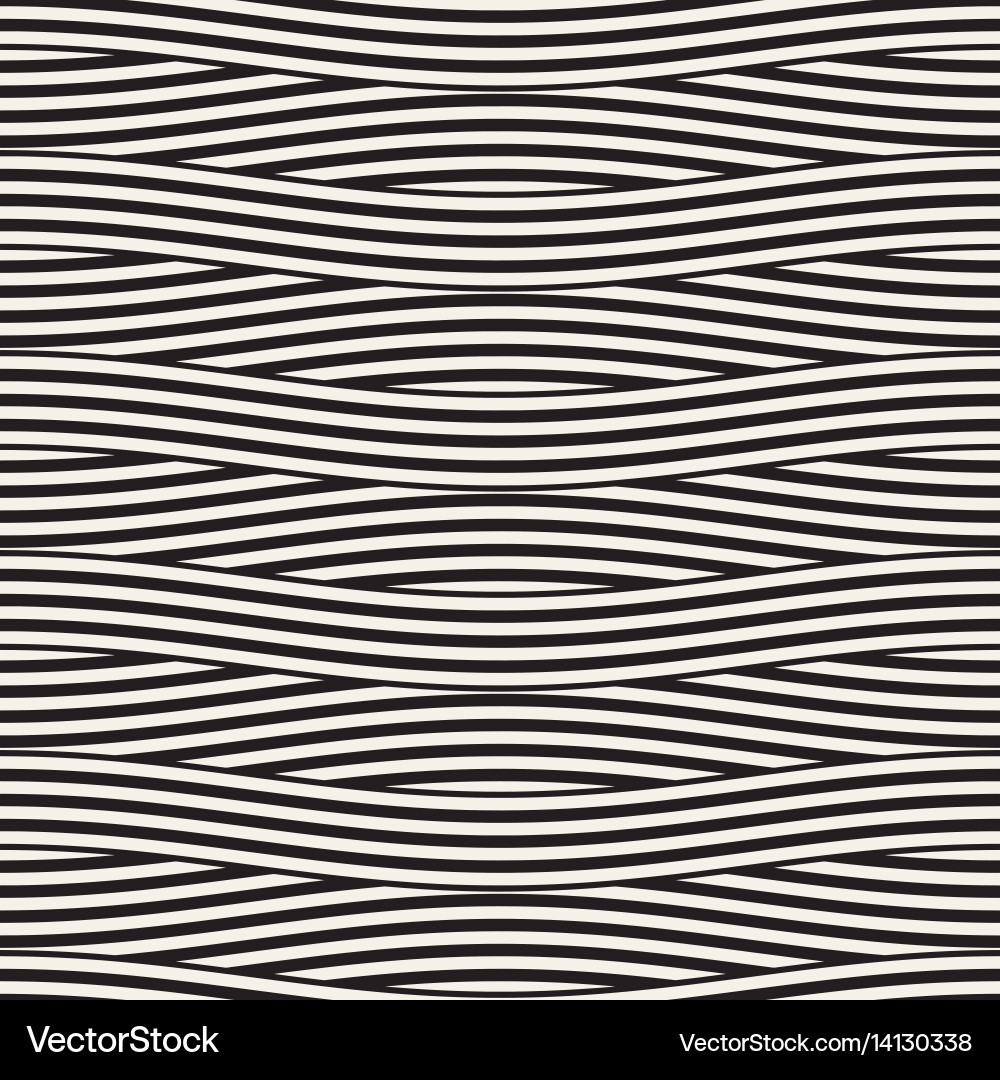Abstract geometric pattern with wavy lines Vector Image