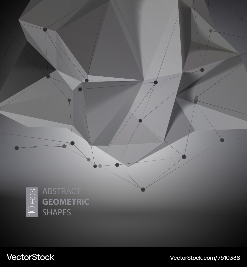 Abstract geometric shape triangular crystal Vector Image