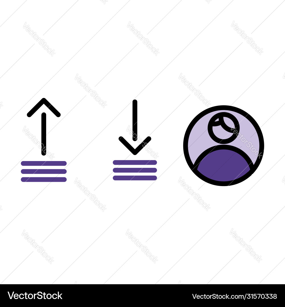 Basic user interface icon set outline include vector image