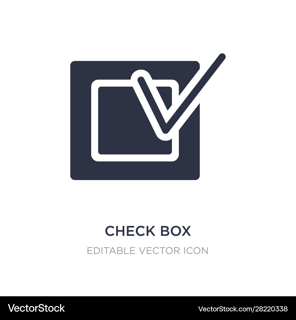 Check box icon on white background simple element vector image
