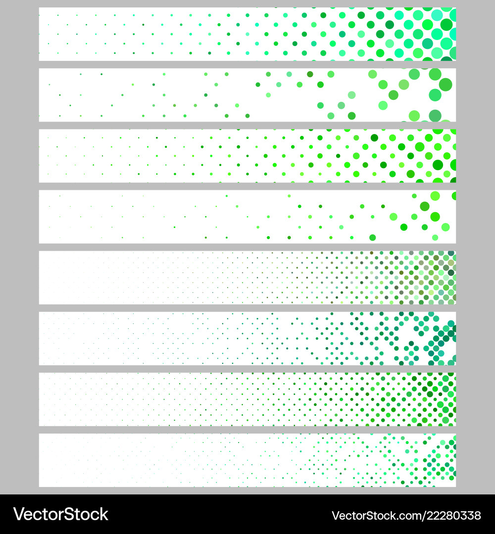Color abstract dot pattern rectangular web banner vector image