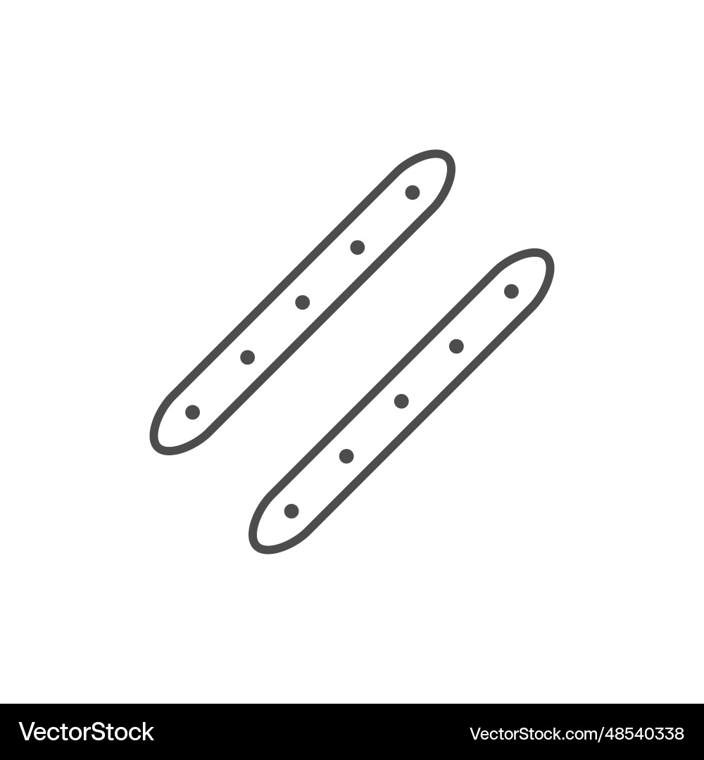 Deck rails line outline icon vector image