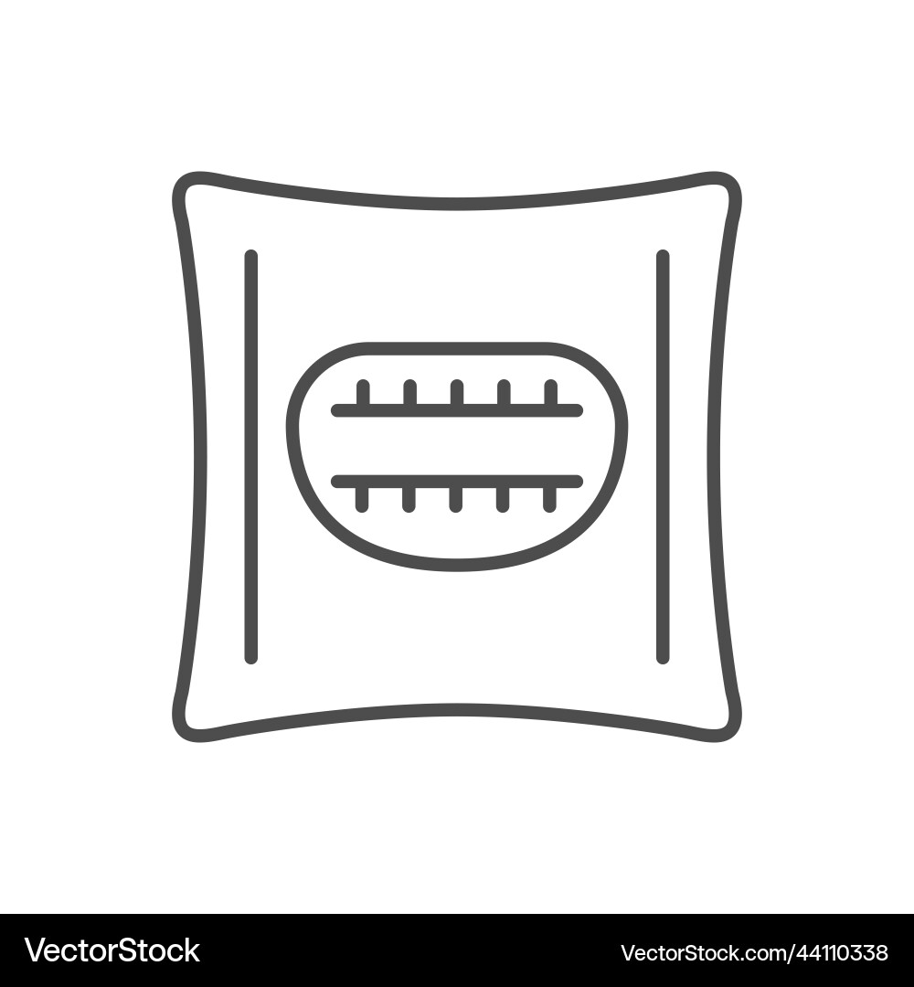 Dental cofferdam line outline icon vector image