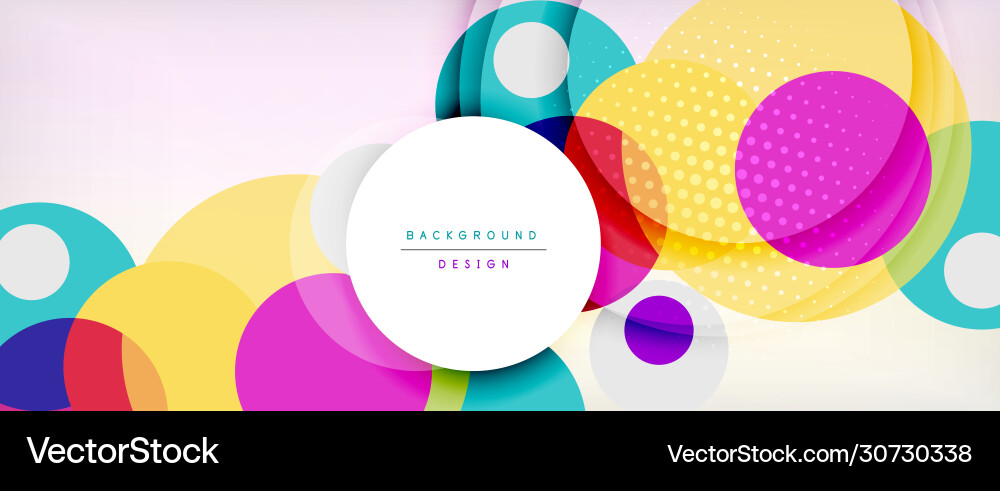 Dynamic Abstract Circles Background vector image