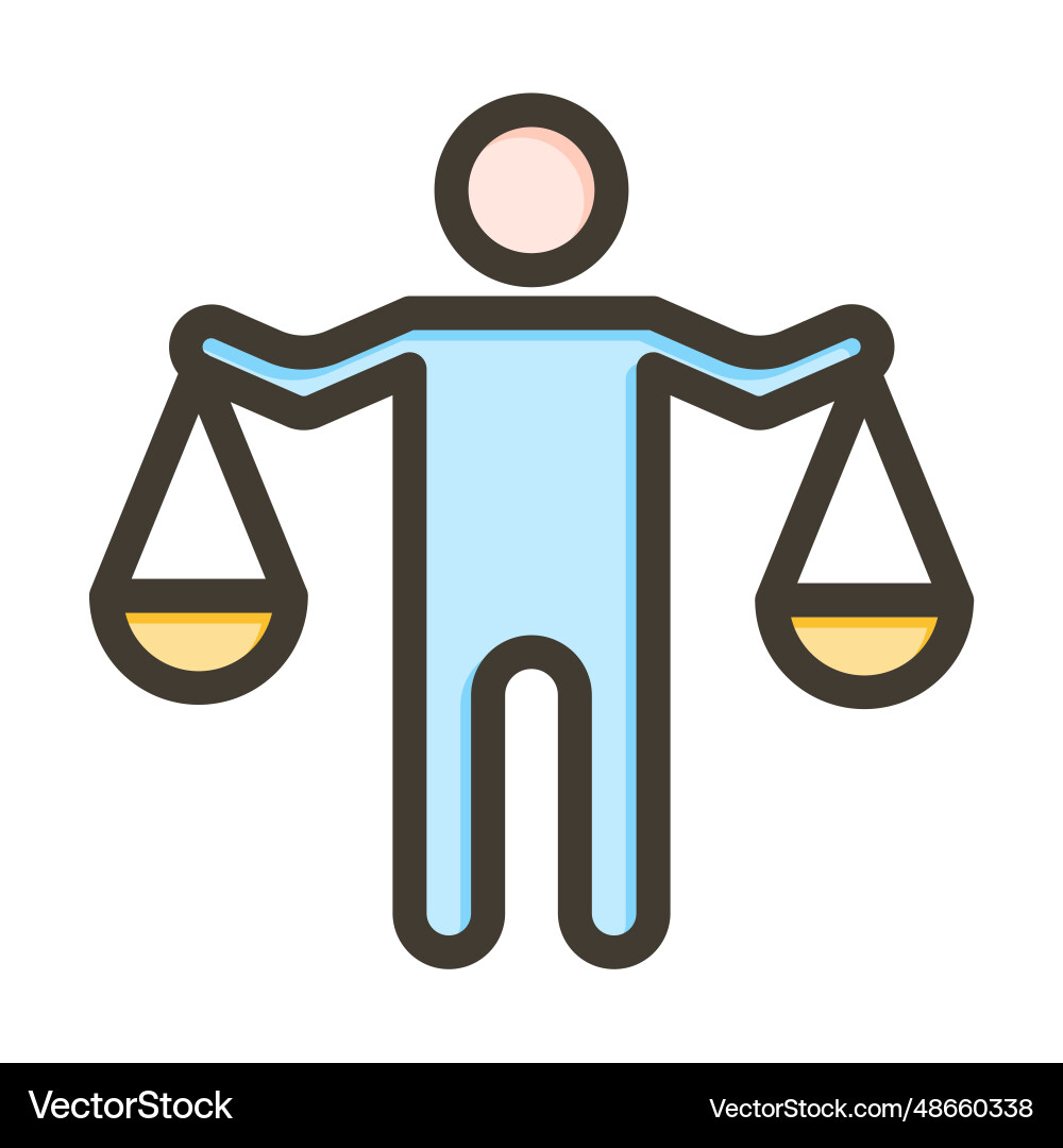 Ethics thick line filled colors icon for personal Vector Image