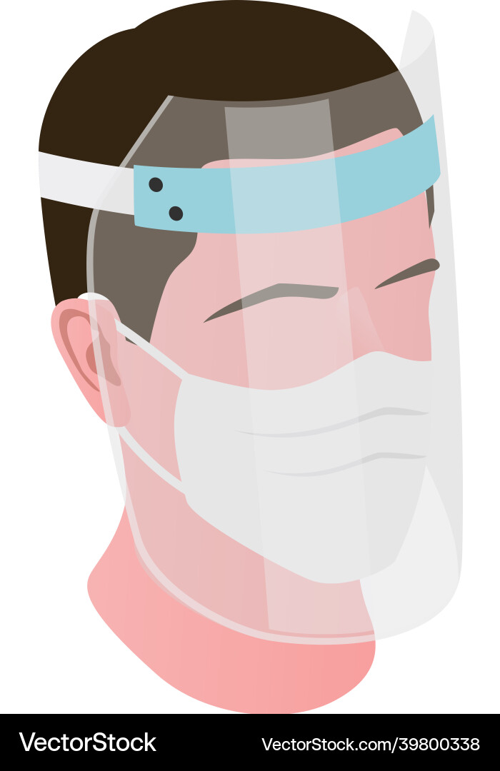 Face in medical mask Face in medical mask vector image