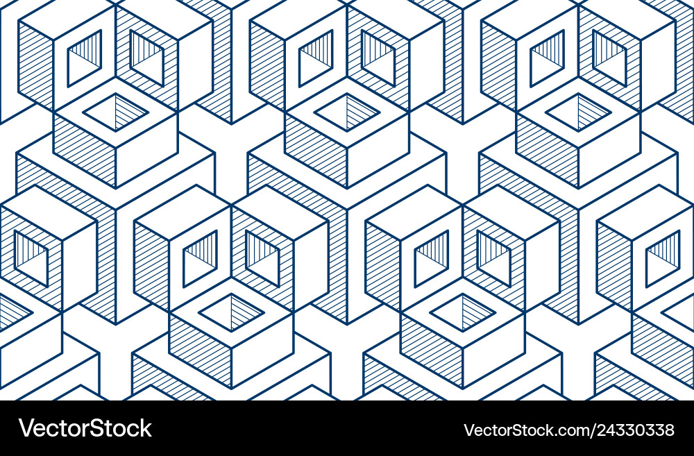 Geometric Cube Pattern vector image