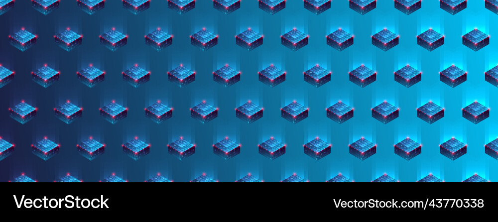 Isometric technology towers simple pattern Isometric technology towers simple pattern vector image