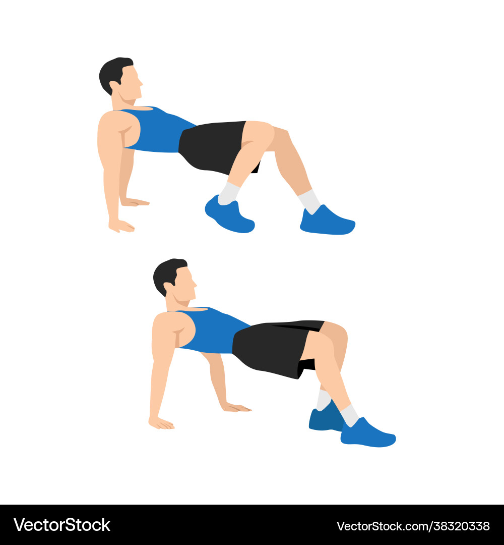 Man Performing Crab Walk Exercise vector image