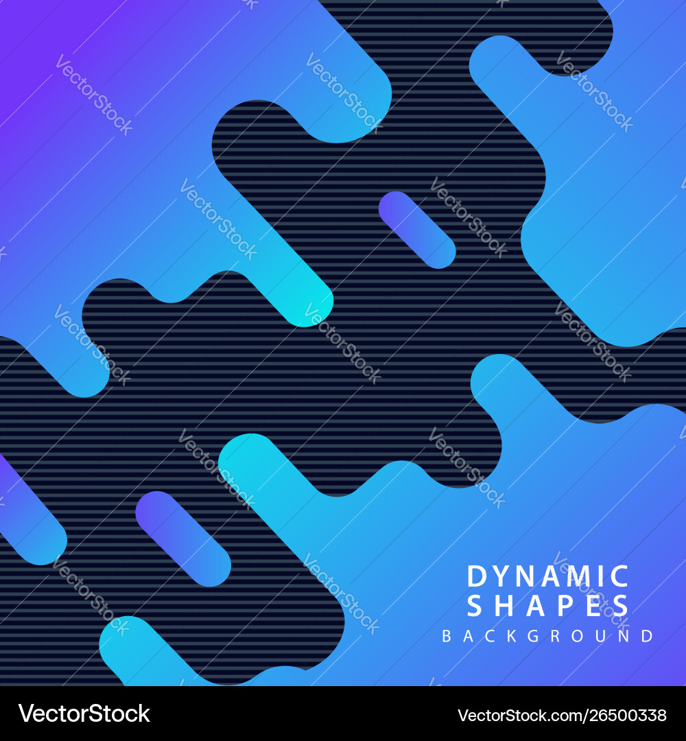 Modern dynamic shapes style background vector image
