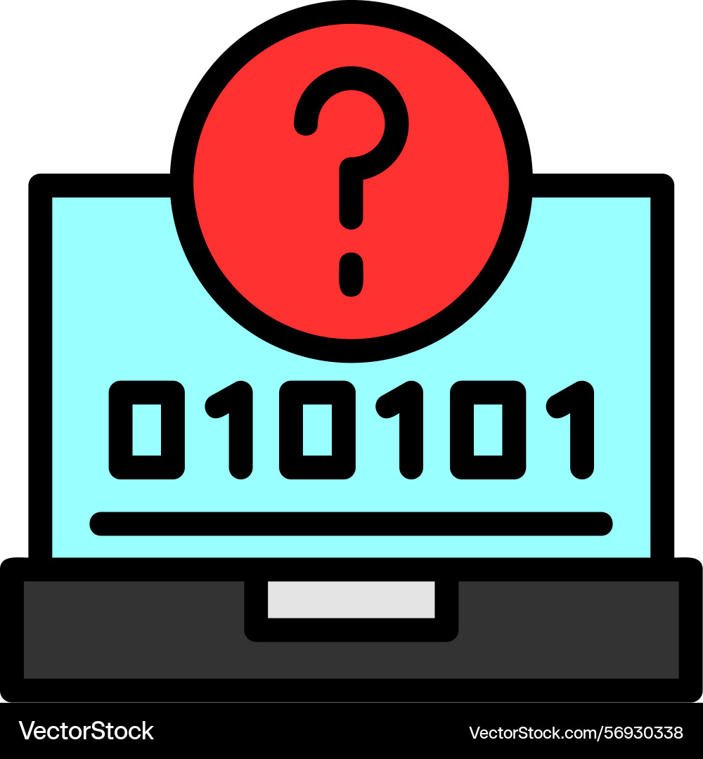 Quiz swift line filled style icon design vector image