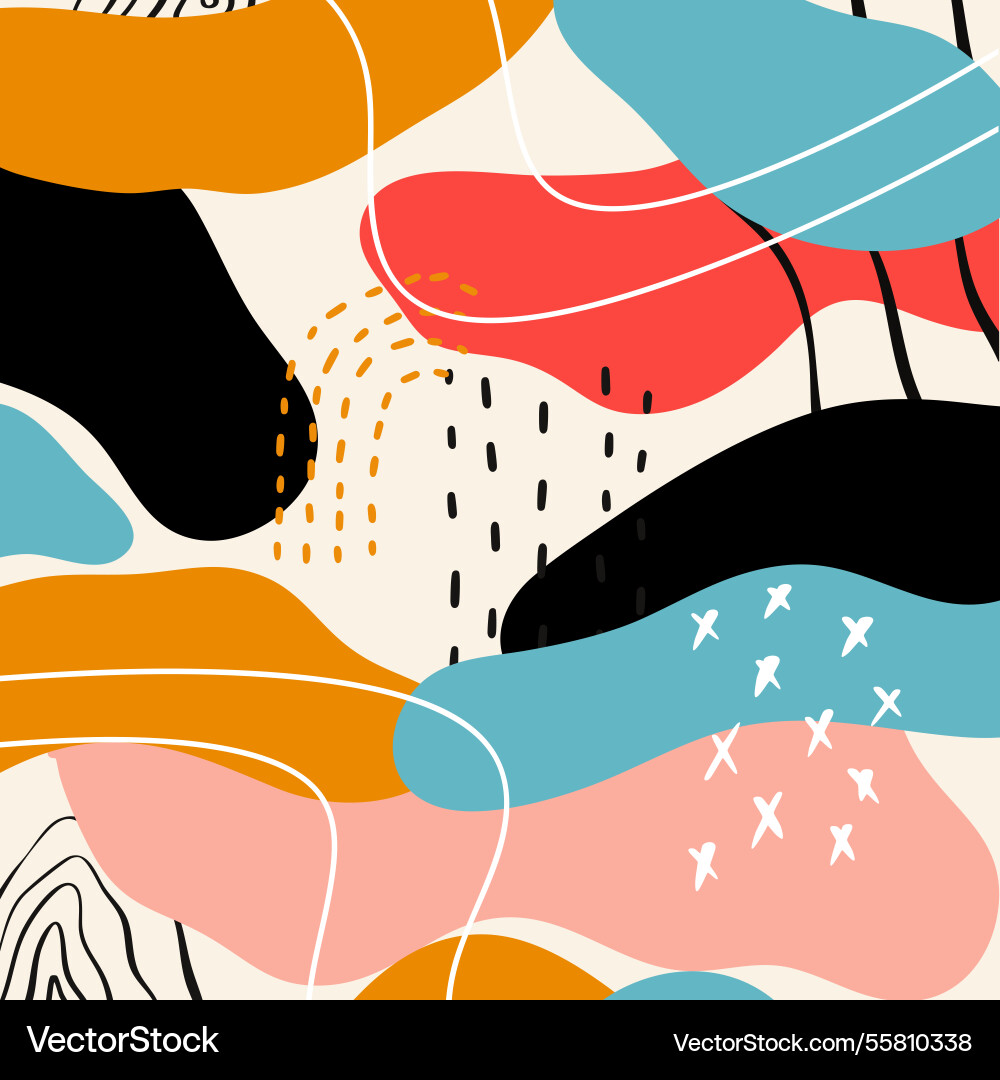 Retro background with an abstract design Vector Image