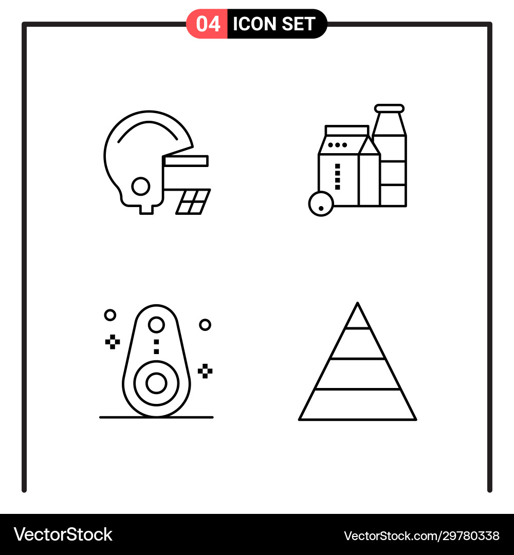 Set 4 line style icons for web and mobile Set 4 line style icons for web and mobile Vector Image