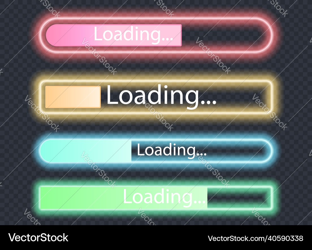 Set of loading icons load indicator sign waiting Set of loading icons load indicator sign waiting vector image