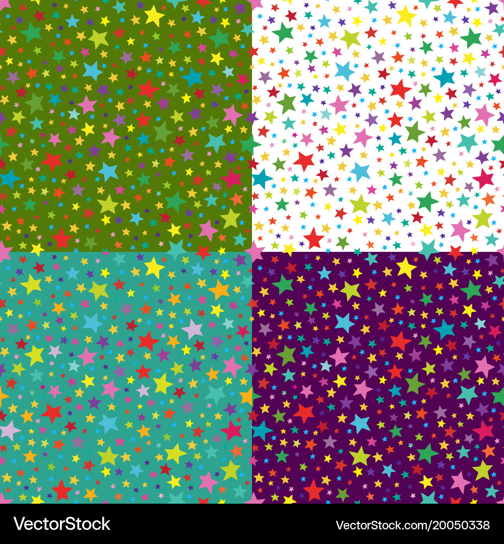 Set seamless simple pattern vector image