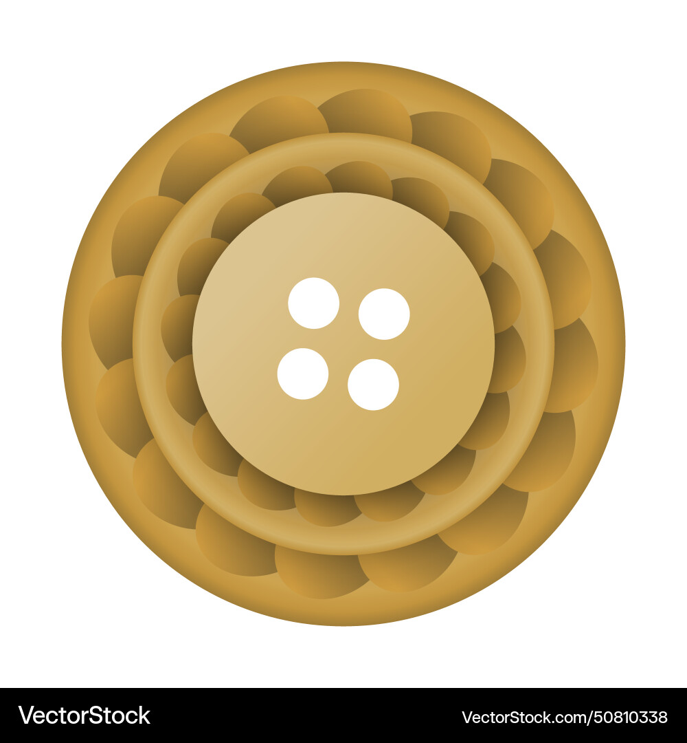 Sewing button icon isolated on white circular Sewing button icon isolated on white circular vector image
