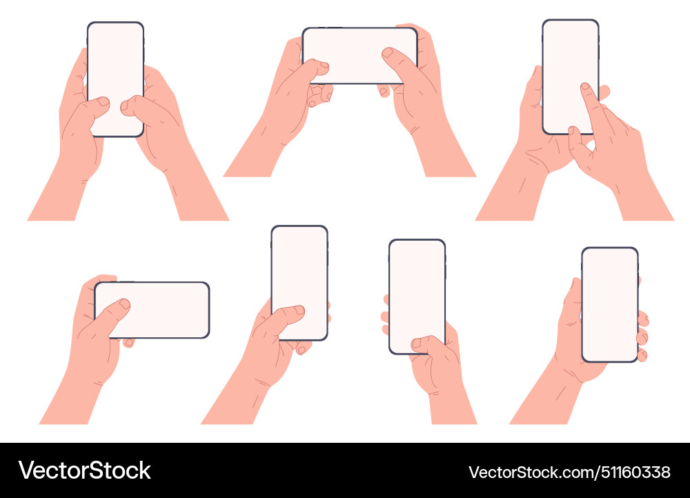 Smartphones in menschlichen Händen ein Gadget Smartphones in menschlichen Händen ein Gadget vektorbild