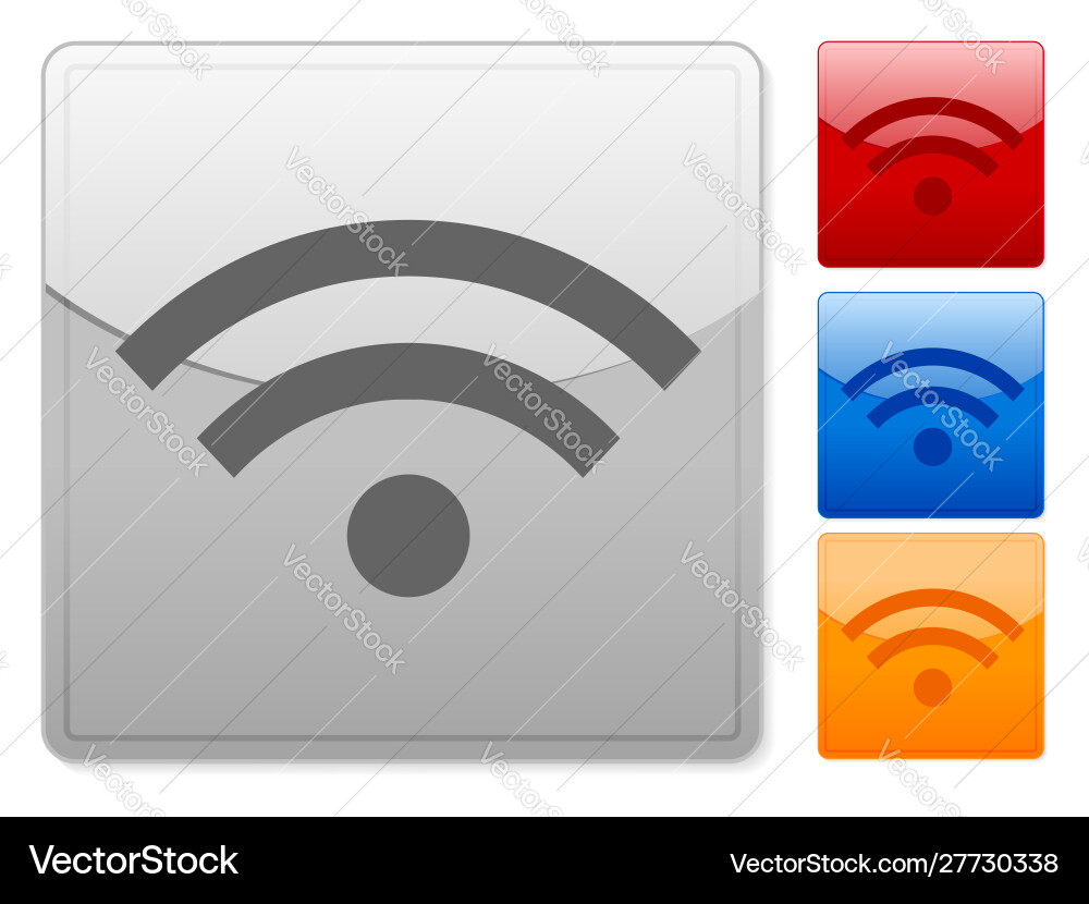 Square web buttons rss Vector Image