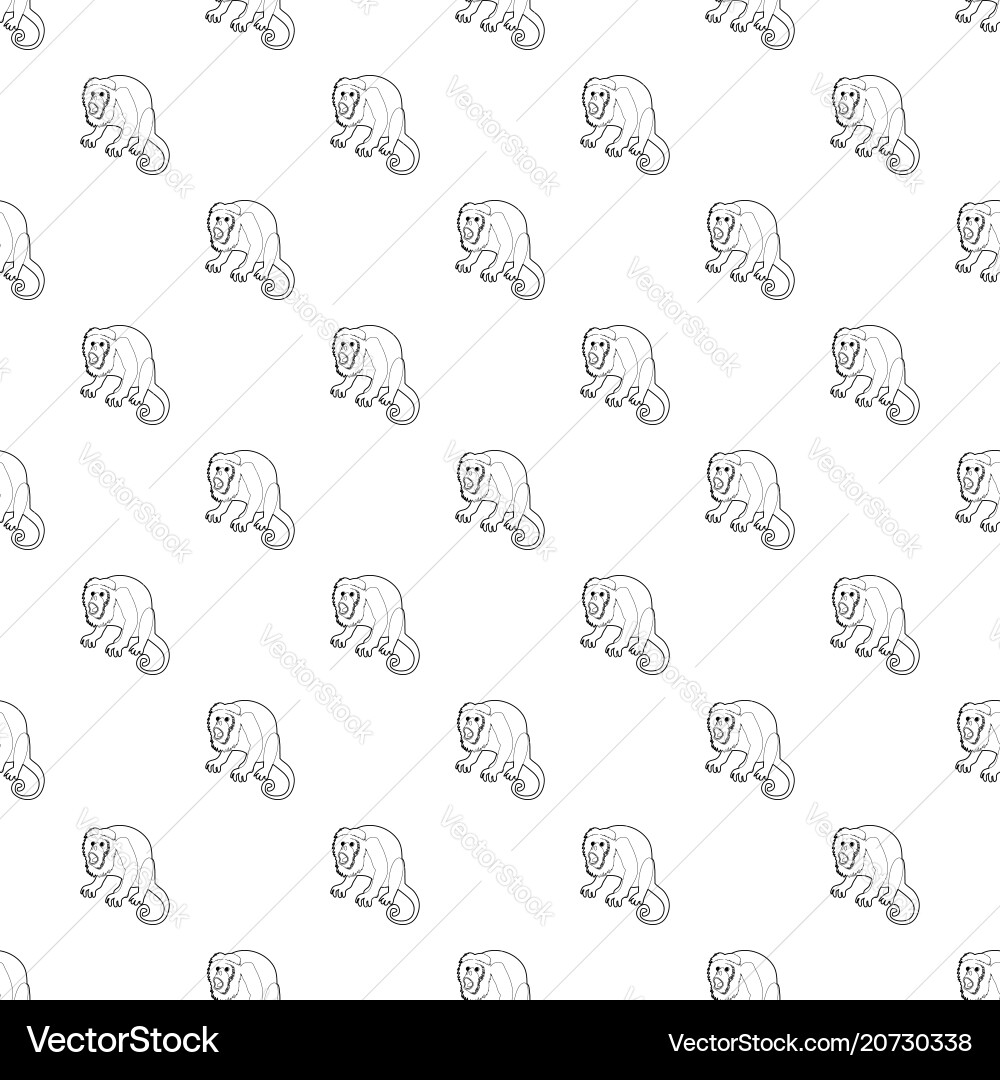 Surprised monkey pattern seamless vector image