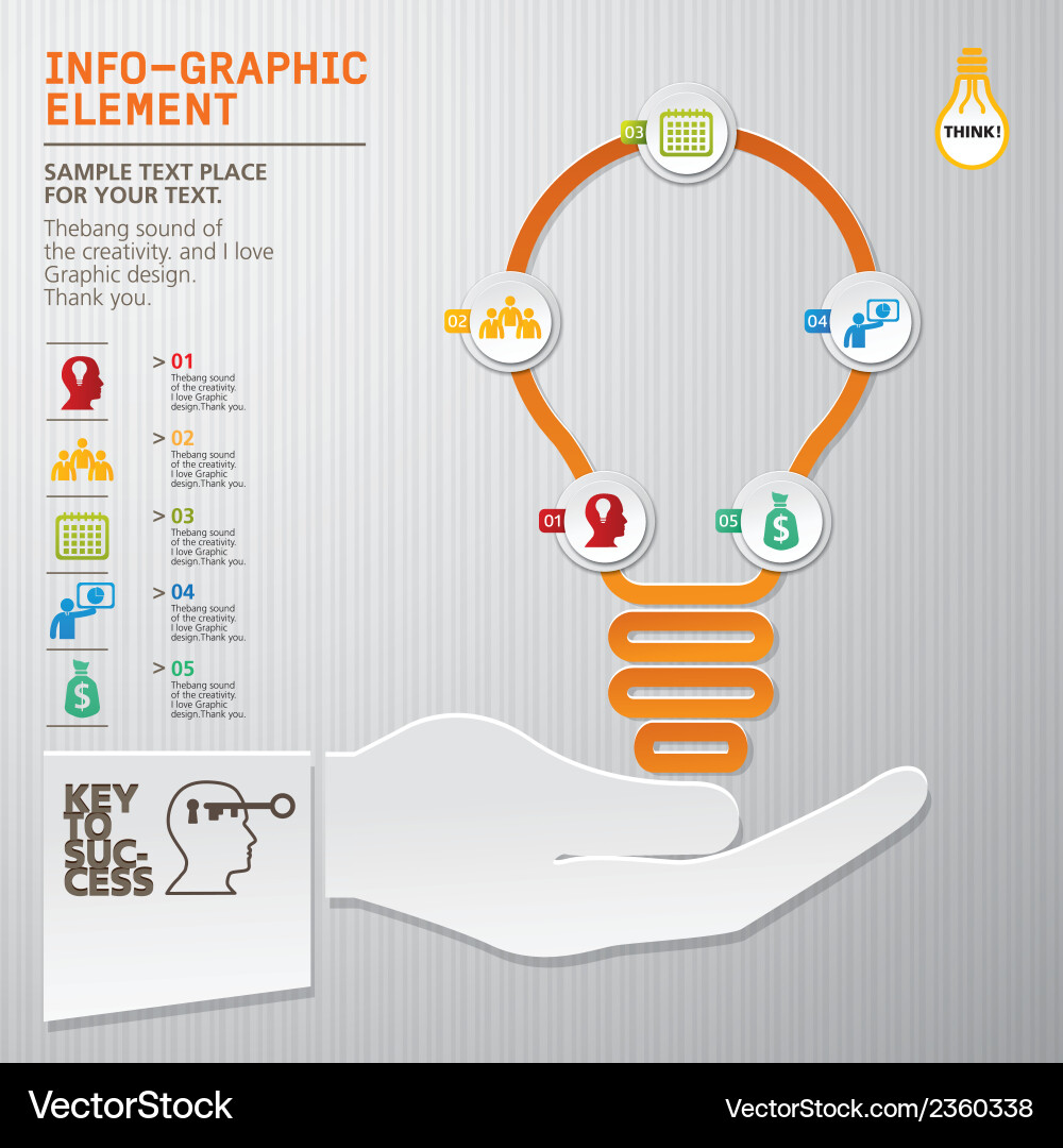 Template for your business presentation with text vector image