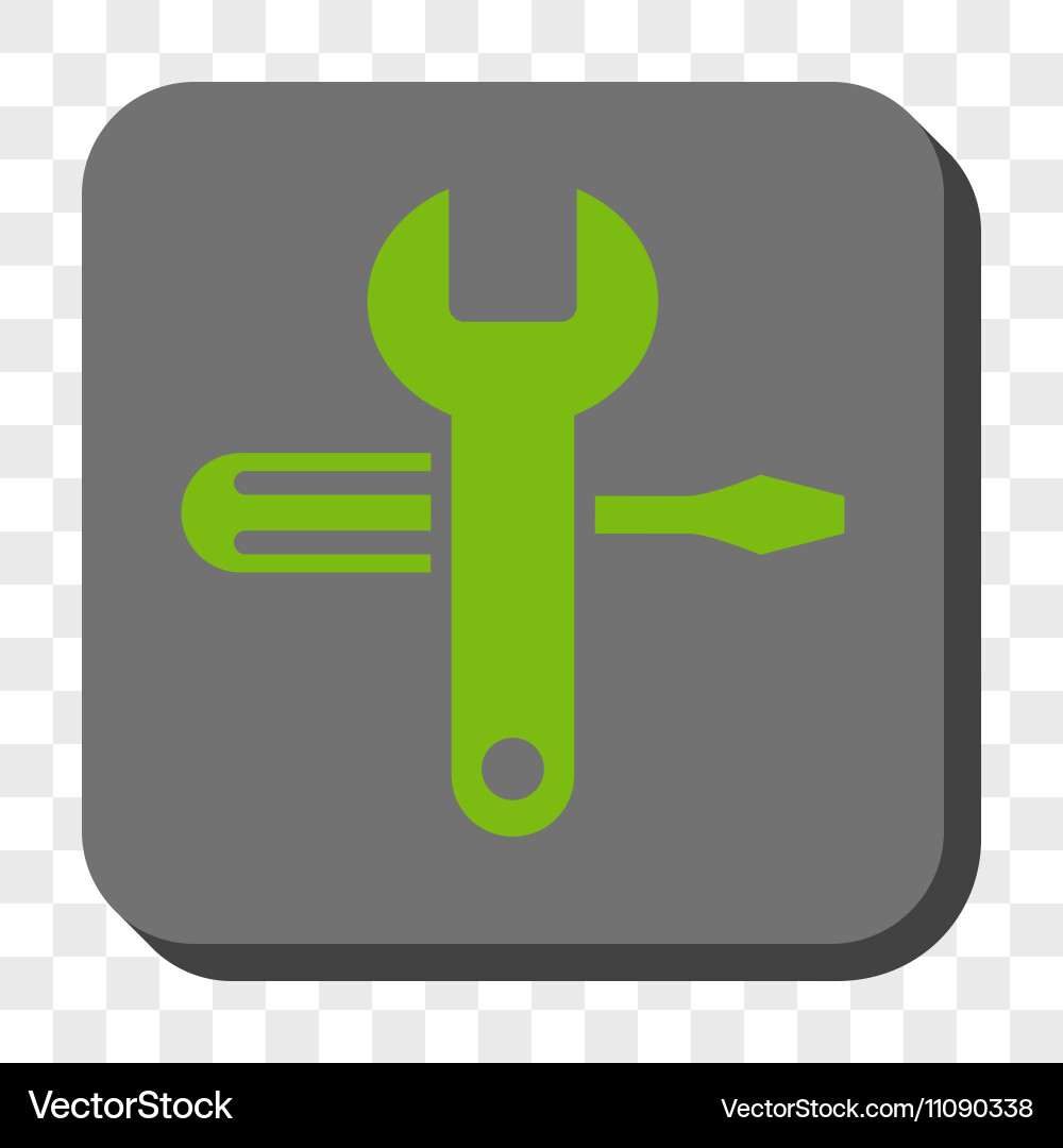 Tuning rounded square button vector image