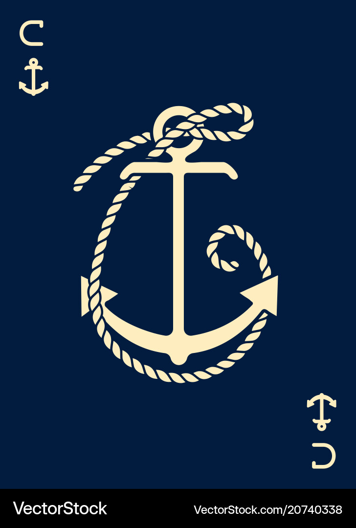 Vintage label with an anchor and letter made Vintage label with an anchor and letter made vector image