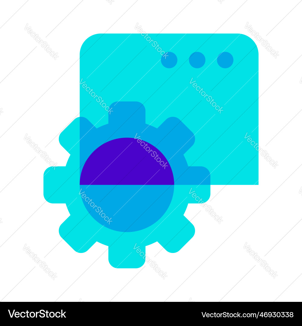 Web page optimization system automation icon vector image