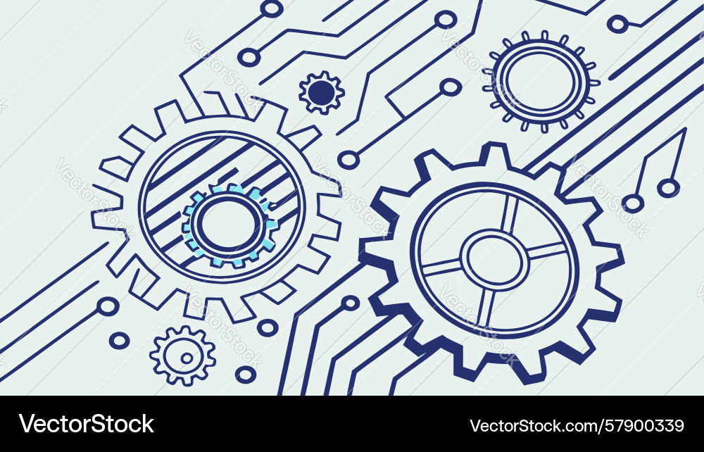 Abstract circuit board pattern intricate digital vector image