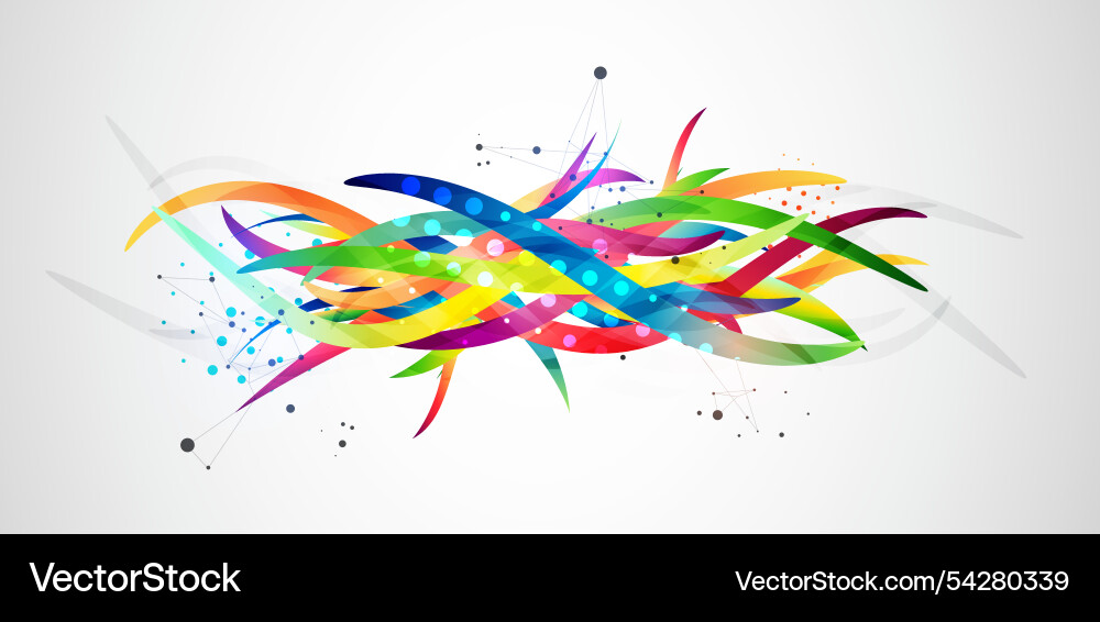 Abstract colored background on a gray gradient vector image