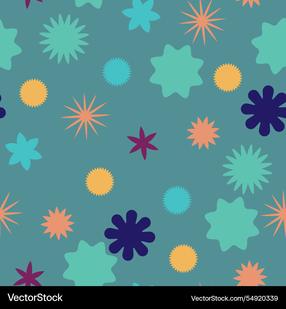 Abstract seamless pattern featuring various Abstract seamless pattern featuring various vector image