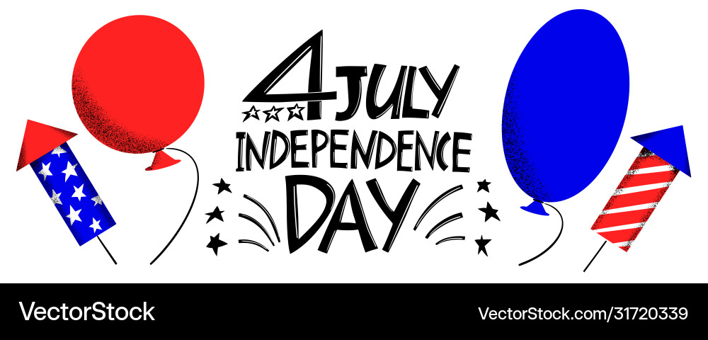 America independent day design template festive vector image