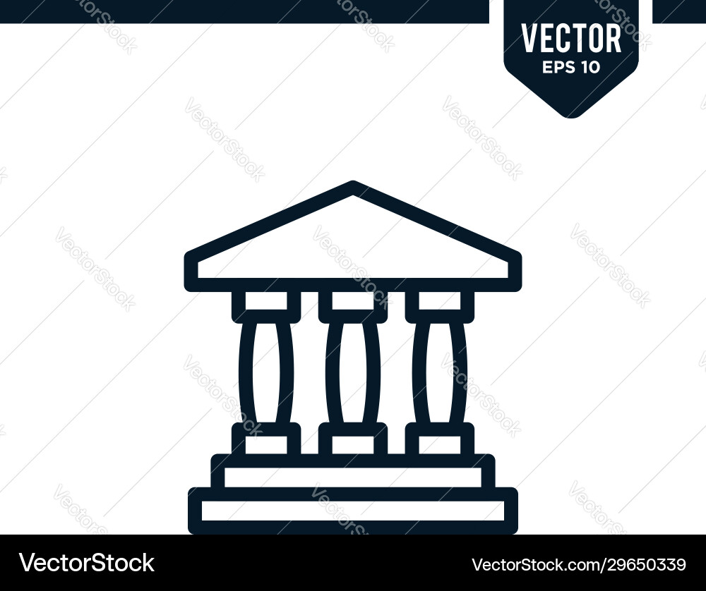 Building icon collection in outlined or line art Vector Image