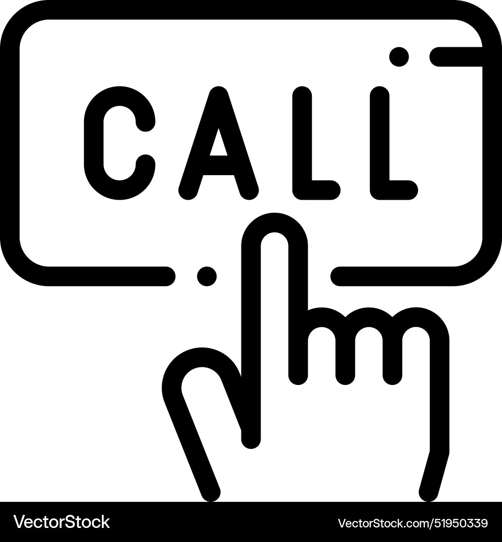 Call icon thin linear style design isolated Call icon thin linear style design isolated Vector Image