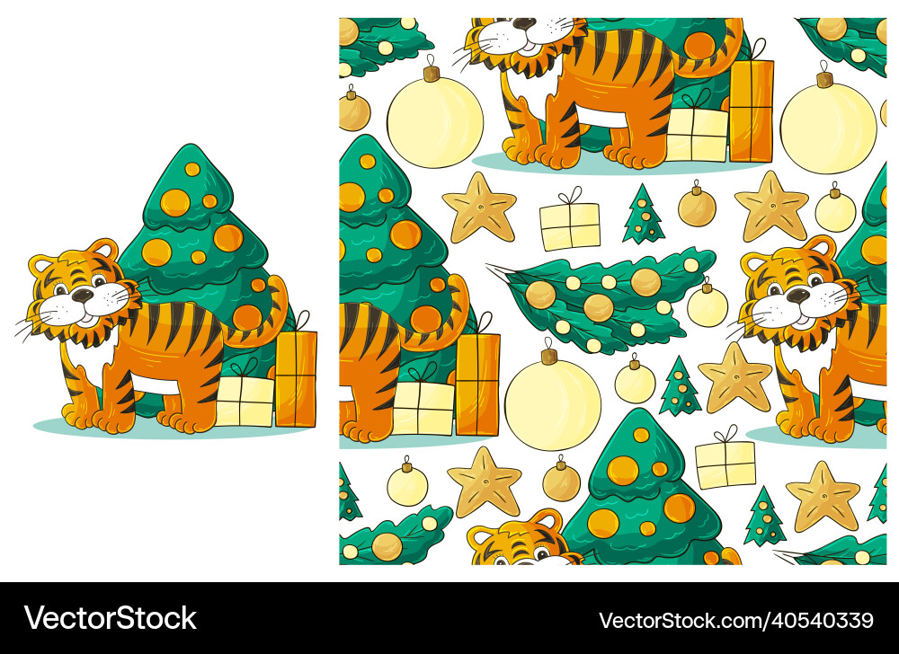 Cute set of element and seamless pattern ideal Cute set of element and seamless pattern ideal vector image